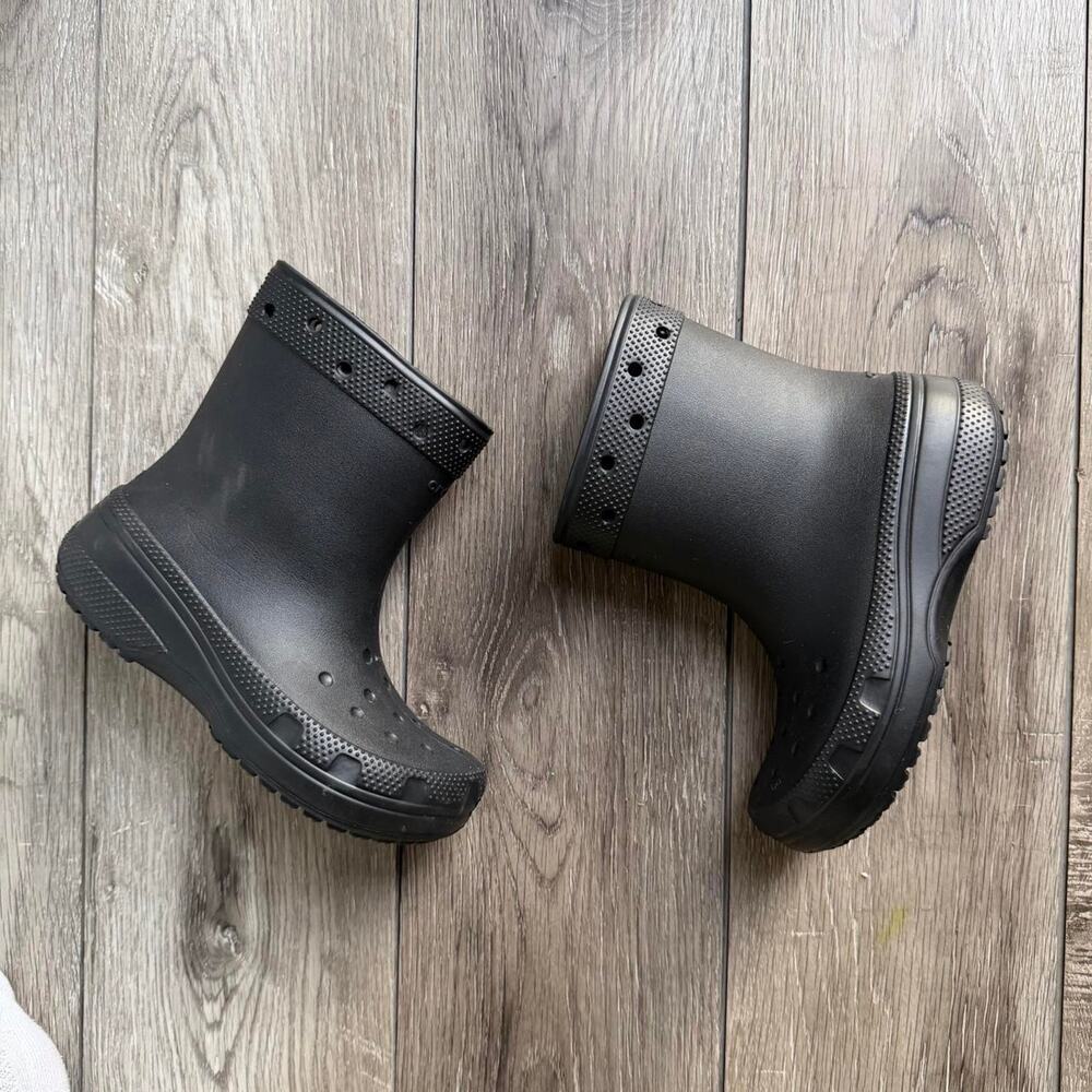 Crocs Jaunt Shorty Black Rain Boots Women’s Size 7
